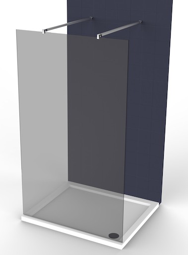 Sprchová zástěna Anima Walk-in 100 cm, kouřové sklo, chrom profil WI100KS