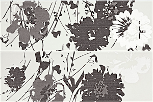 Dekor Rako Tendence černobílá 20x60 cm pololesk WITVE005.1