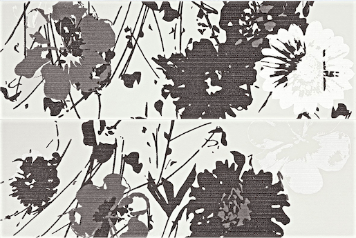 Dekor Rako Tendence černobílá 20x60 cm pololesk WITVE005.1