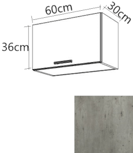 Kuchyňská skříňka výklopná horní Naturel Gia 60 cm beton WK6036BE