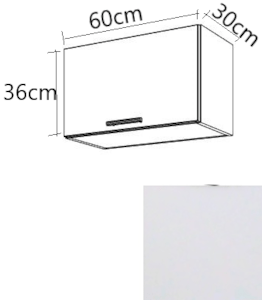 Kuchyňská skříňka výklopná horní Naturel Gia 60 cm bílá mat WK6036BM
