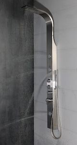 Sprchový panel Sapho AIKO na stěnu s pákovou baterií nerez WN163
