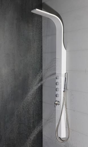 Sprchový panel Sapho MESA s pákovou baterií bílá WN852