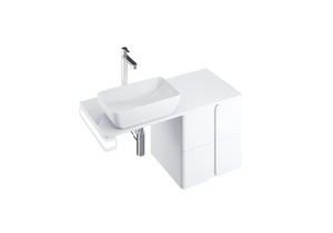 Koupelnová skříňka pod desku Ravak Balance 50x50x46 cm Bílá lesk X000001364