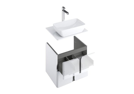 Koupelnová skříňka pod desku Ravak Balance 60x50x46 cm Bílá lesk X000001367