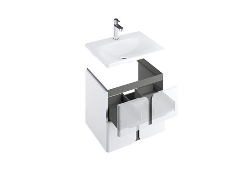 Koupelnová skříňka pod desku Ravak Balance 80x50x46 cm Bílá lesk X000001368