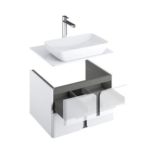 Koupelnová skříňka pod desku Ravak Balance 80x50x46 cm Bílá lesk X000001369