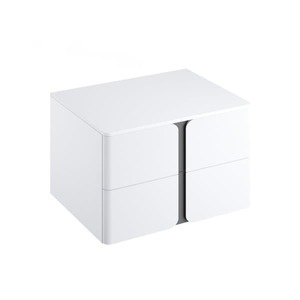 Závěsná koupelnová skříňka pod desku v bílé barvě s lesklým povrchem o rozměru 80x50x46 cm. s povrchem z MDF desky Dvířka mají levé i prvé otevírání.