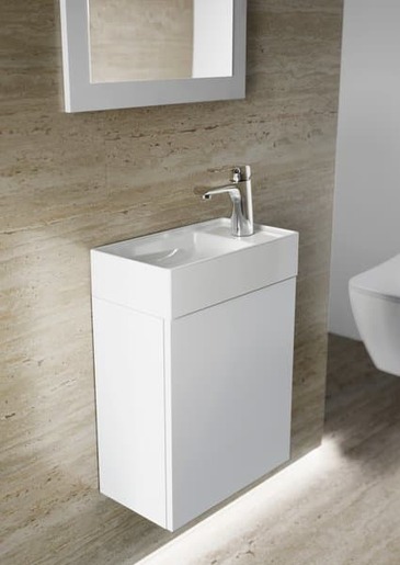 Koupelnová skříňka pod umyvadlo Ravak Veda 40x50x22 cm Bílá/bílá lesk X000001386