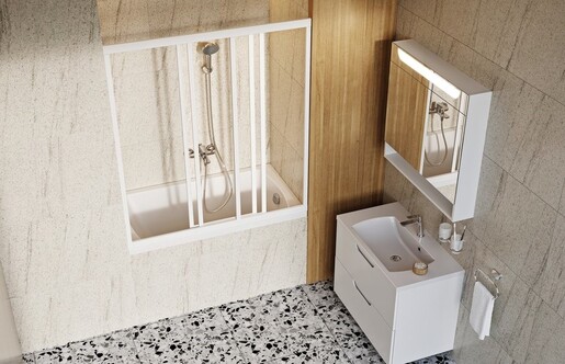 Koupelnová skříňka pod umyvadlo Ravak Classic II 70x58,5x45 cm bílá lesk X000001478