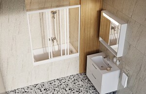Koupelnová skříňka pod umyvadlo Ravak Classic II 80x58,5x45 cm šedá lesk X000001481