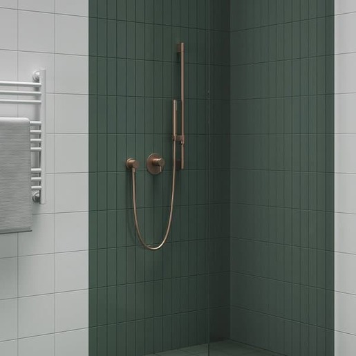 Sprchová tyč Ravak Espirit/Eleganta s držákem sprchy růžové zlato kartáčované X07P715