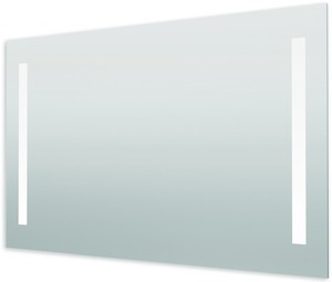 Obdélníkové zrcadlo s LED osvětlením se senzorem o rozměru 120x70 cm. Barevná teplota osvětlení je 6 000 K (chladnější bílá). S krytím IP44, je chráněno proti stříkající vodě.