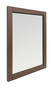 Obdélníkové zrcadlo o rozměru 60x80 cm. v barevním provedení koňak Orientace zrcadla na výšku.