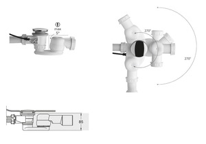 Sifon s převlečnou matkou 6/4", výška 42 mm, bílá 71712