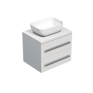 Koupelnová skříňka s krycí deskou Naturel Cube Way 60x53x46 cm bílá lesk CUBE461603BI45