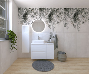 Koupelnová sestava s umyvadlem včetně umyvadlové baterie, vtoku a sifonu Naturel Stilla bílá lesk KSETSTILLA019
