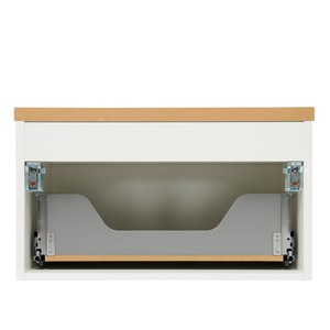 Koupelnová skříňka pod umyvadlo Naturel Savona 98x43x44,8 cm bílá lesk, deska dub halifax
