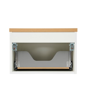 Koupelnová skříňka pod umyvadlo Naturel Savona 78x43x44,8 cm bílá lesk, deska dub halifax