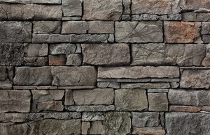 Kamenný obklad z betonu svým vzhledem a strukturou věrně imituje přírodní kámen v hnědé barvě o rozměru 10,8x15,5, 10,8x23,5, 10,8x39 cm.