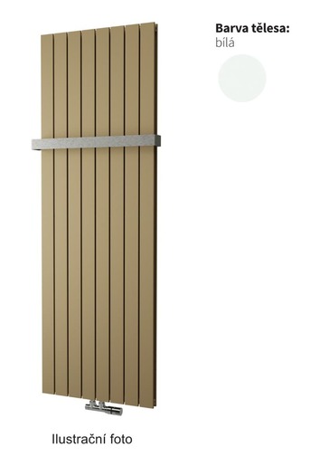 Radiátor pro ústřední vytápění Isan Collom 180x30 cm bílá DCLD18000298