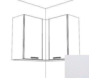 Kuchyňská skříňka Naturel Gia rohová 80x80 cm bílá mat WC808072BM